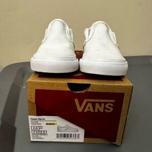 Vans Kids Classic Slip-On Shoes - White